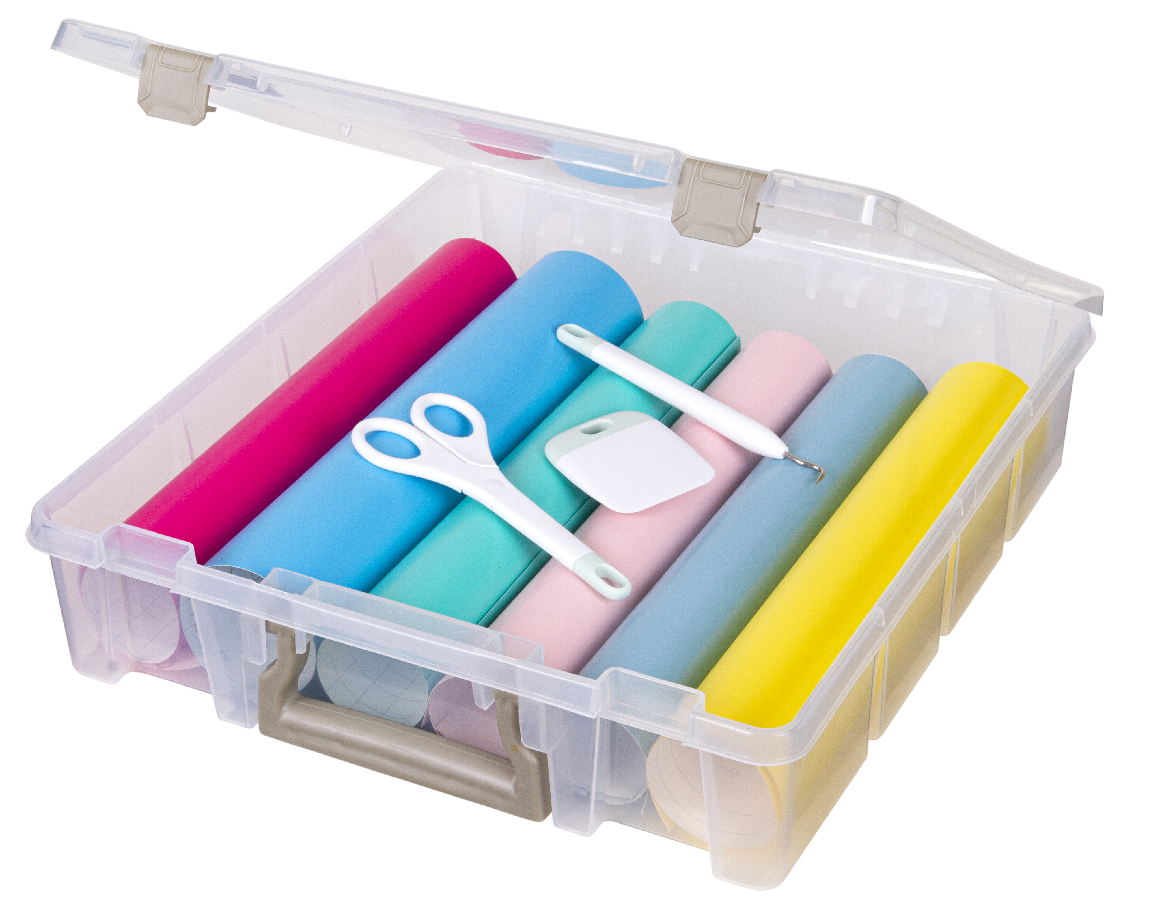 ArtBin 6893AG Portable Art & Craft Organizer with Lift-Up Trays [1] Plastic  Storage Case Gray/Black, Multicoloured, Three : Artbin: : Home  & Kitchen