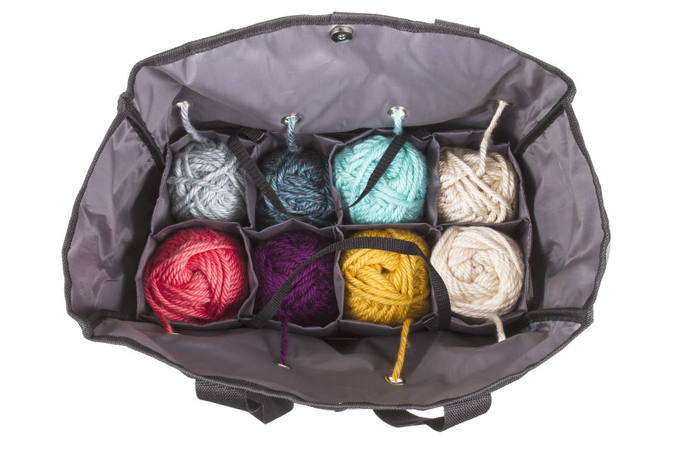 1pc Grey Colour Knitting Yarn Organizer, Knitting Bag Organizer