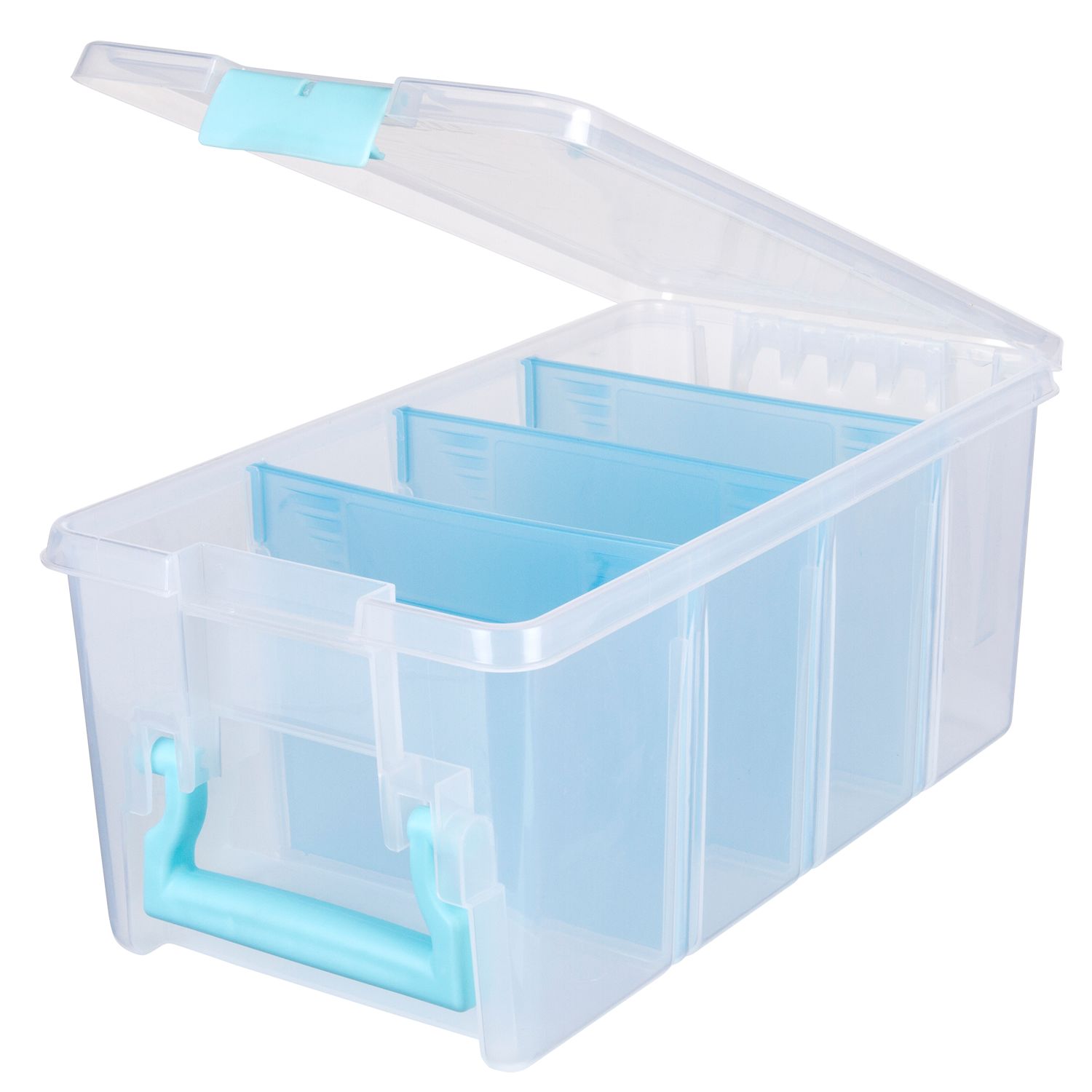 Artbin Super Satchel Double Deep W/removable Dividers-aqua Handle