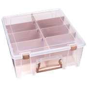 Plastic Storage Box with Removable Tray Craft Organizers and Storage Clear Storage Container for Organizing Bead Tool Sewing Playdoh