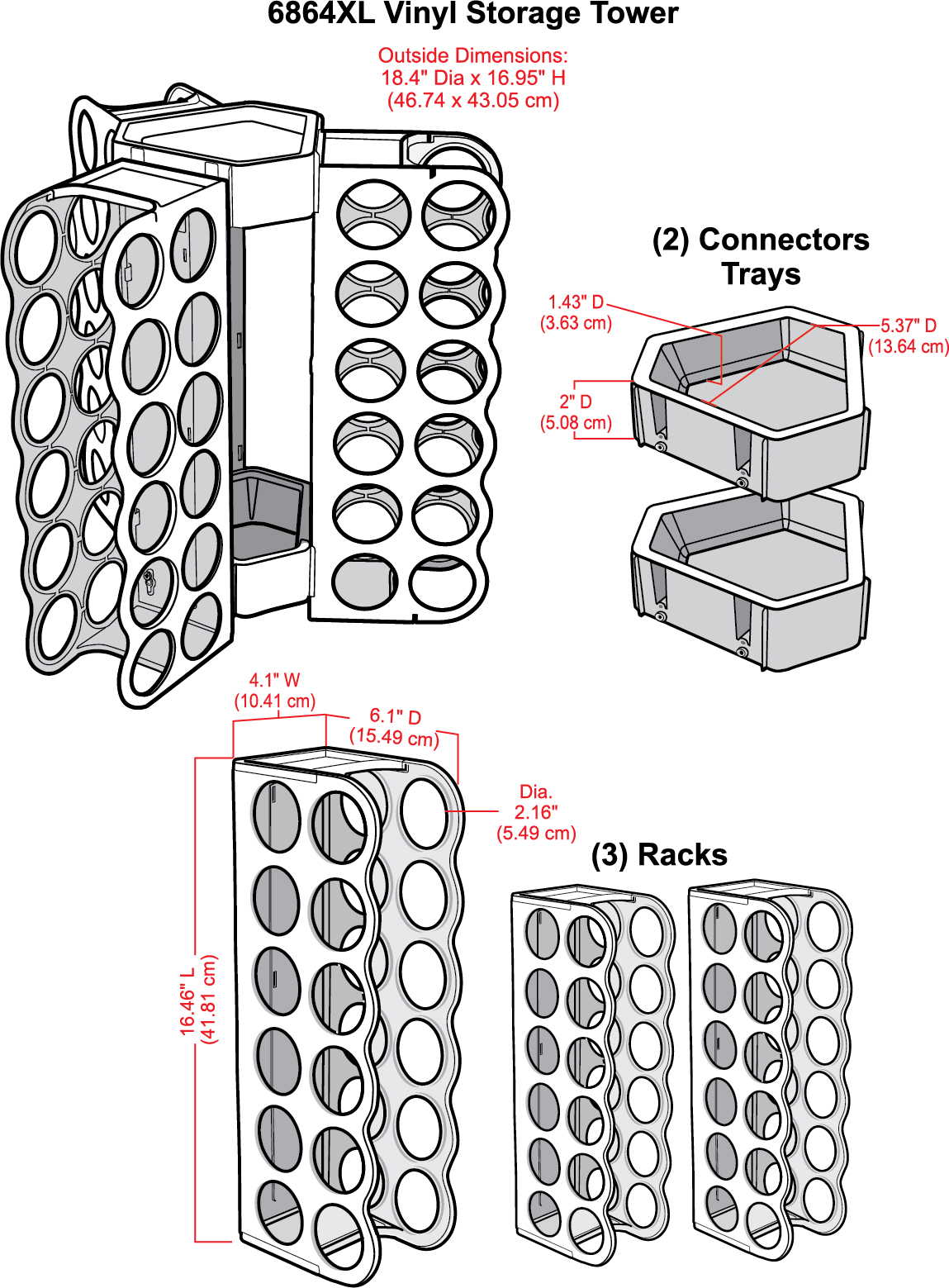 Vinyl Roll Tower from ArtBin- holds 36 rolls store