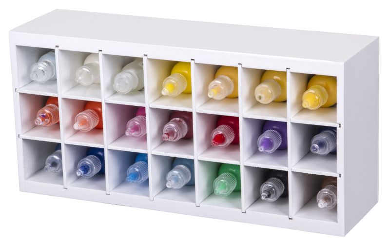 Sanfurney Paint Storage Tray, 21 Compartment Arts and Crafts Supply Storage  Paint Organization for Craft Paints, Oil Tubes and Watercolor Paints
